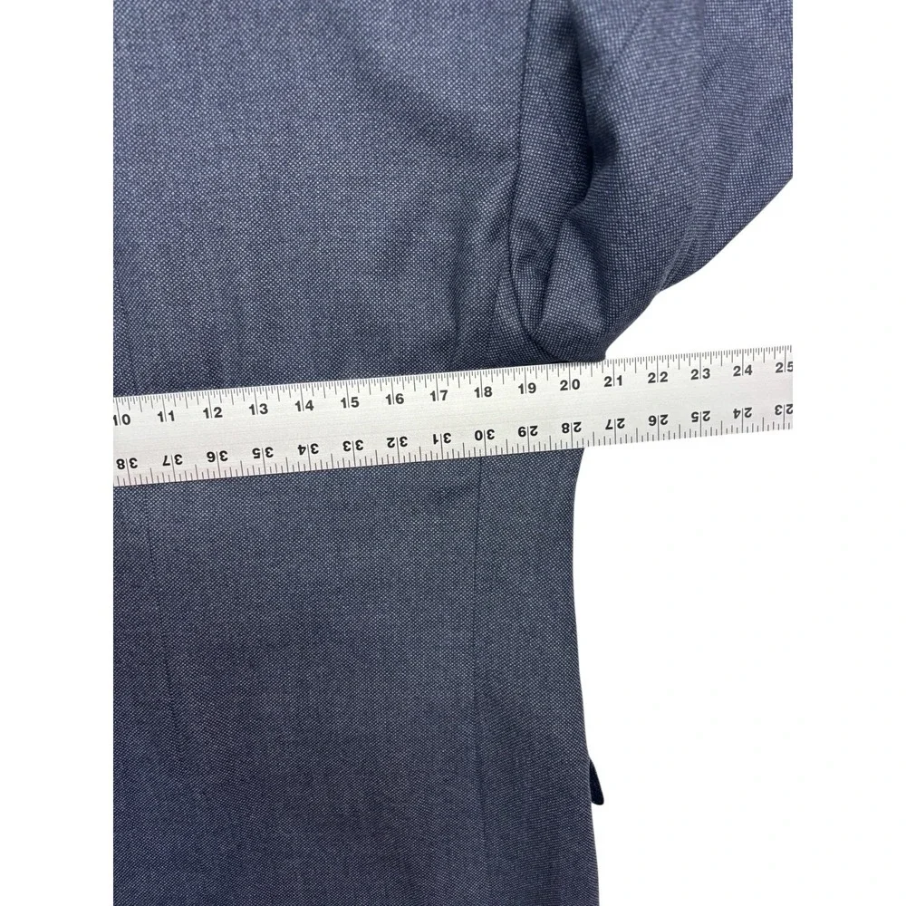 Joseph Abboud 40S 34x30 Navy Blue Birdseye 2pc Pant Suit Italian Flannel Wool